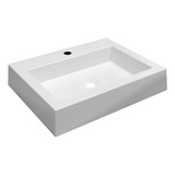Cuba De Banheiro Apoio Sobrepor Retangular 43x37 Cm Safira