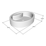 Cuba De Banheiro Croy Modelo Florença 44x34 Pia Banheiro Cor Branco