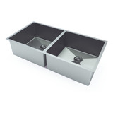 Cuba Dupla De Inox 80x40 C Canal Equipado Úmida Escorredor