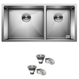 Cuba Dupla Quadrada Inox 304 Cozinha Pia Gourmet 9040 Assim