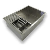 Cuba Gourmet Inox 70x40 C Calha Calha Escorredor Equipado