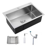 Cuba Gourmet Inox Quadrada 60x45 Cozinha Pia Inox Acessórios