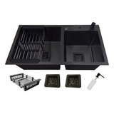 Cuba Gourmet Stillus Home Dupla Quadrada Aço Inox 304 De 78x43cm Cor Preto