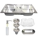 Cuba Gourmet Tripla Inox 201 Para Bancada De Cozinha Pia Embutir Ou Sobrepor Com Acessórios