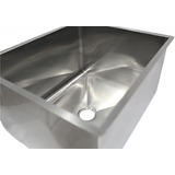 Cuba Industrial Inox 50x40x25cm Para Cozinha Pia Aço Tanque Cor Cinza