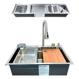 Cuba Inox Gourmet Cascata Com Calha Inox E Acessórios