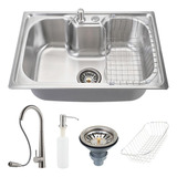 Cuba Inox Para Cozinha Torneira Gourmet Apurema Extensível