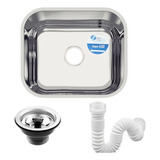 Cuba Inox Pia Cozinha 430 40x34x14 Válvula Sifão Tec Inox