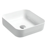 Cuba Louça Quadrada Porcelana Branca Apoio Especial Banheiro Cor Branco