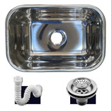 Cuba N 01 46x30x17cm Aço Inox 430 Válvula sifão Tecnocuba