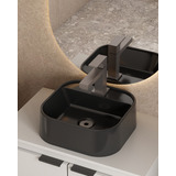 Cuba Para Banheiro Em Mármore Sintético Duna Preta Cozimax Acabamento Brilho Polido Cor Preto Cozimax