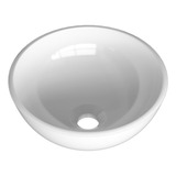 Cuba Pia De Apoio Redonda 31cm Para Banheiro Lavabo Jaspe Branca Beltempo