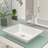 Cuba Pia De Apoio Retangular 44x35 Para Banheiro Lavabo Citrino Branca Beltempo
