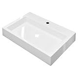 Cuba Pia De Apoio Retangular 56x38cm Rubi Branca Para Banheiro Beltempo