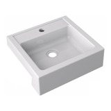 Cuba Pia De Apoio Semi encaixe Fe12 Quadrada 35 Cm Branco