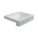 Cuba pia De Apoio Semi encaixe Nice Retangular 44 Cm Branco