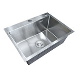 Cuba Pia Inox Prata Quadrada Cozinha Gourmet Acessório 60x45