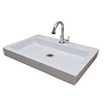 Cuba Pia Para Banheiro Hortência Apoio Sobrepor 56x38cm Casa Laura Decor