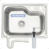 Cuba Tramontina Inox Gourmet Morgana Fosca Kit Dosador Sabão
