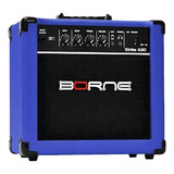 Cubo Amplificador Guitarra Strike G30 Borne Cor Azul 110v 220v