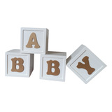 Cubo Baby Mdf 15x15 4 Unidades Decoração Festa Centro Mesa
