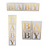 Cubo Baby Mdf Decoração Festa Chá Revelação Quarteto