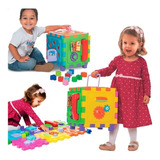 Cubo Didático Grande Brinquedo Infantil Educativo Encaixar