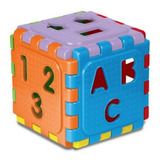 Cubo Didático Infantil Colorido Educativo C blocos Encaixar