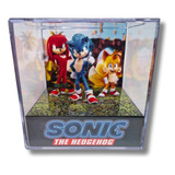 Cubo Diorama 3d Personalizado Sonic