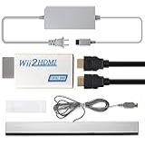CUDCAY Adaptador 4 Em 1 Wii Para HDMI Cabo De Alimentação Wii Adaptador CA Barra De Sensor Wii Com Fio Barra De Sensor De Movimento Cabo HDMI De Alta Velocidade De 1 5 M Compatível Com Nintendo