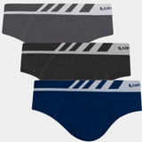 Cueca Adulto Slip Microfibra Kit 3 Lupo