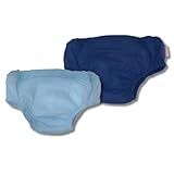 CUECA DE TREINAMENTO PARA DESFRALDE MARINHO E AZUL CLARO KIT COM 2 UNIDADES P 7 A 10 Kg