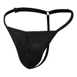 Cueca Fio Dental De Homem Em Renda Preta Calcinha Masculina