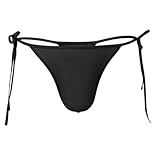 Cueca Fio Dental Jockstrap Thong Tanga Lacinho Lateral Forrada BR Alfa M Regular Preto 