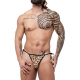 Cueca Masculina De Oncinha Com Regulagem E Fio Dental Atrás