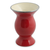 Cuia Cerâmica C Platina Vermelho Linha Gourmet Ceraflame