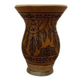 Cuia De Chimarrão Bago De Touro Com Pé Tribal 360 02