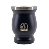 Cuia De Inox Parede Dupla 237ml Tereré E Chimarrão Old Barn Cor Preto