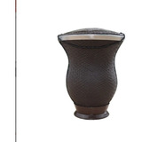 Cuia De Porongo Para Chimarrão Com Tapa Erva Preto Liso