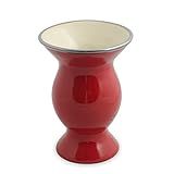Cuia Em Cerâmica 300ml Lisa Com Filete De Platina Ceraflame Gourmet Vermelho