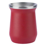 Cuia Térmica Chimarrão Café Chá Erva Mate Tererê Xtuned Inox Cor Vermelho Lisa