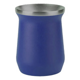 Cuia Térmica Inox Chimarrão Café Chá Erva Mate Tererê Xtuned Cor Azul escuro Lisa