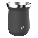 Cuias Térmicas Inox Chimarrão 250ml Everest Soprano Cor Cinza Liso