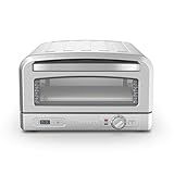 CUISINART Forno De Pizza Com Pedra De Pizza Em Aço Escovado 1800W Prateado Com Forma E Pá 127V