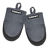 Cuisinart Mini Luvas De Forno Luvas De Cozinha Resistentes Ao Calor De 14 X 18 Cm Para Forno Com Palma De Neoprene Antiderrapante Enchimento De Algodão E Laço De Tecido Conjunto De Luvas De Forno