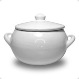 Cumbuca Sopeira Tigela De Porcelana Ceramica Caldo Sopas 1lt Cor Branco