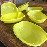 Cumbucas Descartáveis Oval- 50 Unidades- Multicoloridas- Para Festas E Churrascos -Amarelo-