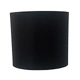 Cúpula Cilíndrica Bella Iluminação Basic Preto 20X18cm Metal E Tecido