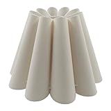 Cupula De Abajur Bege Media Petala 24 Cm X 16 Cm X 33 Cm Tecido Algodao Revestimento Acetato Soquete Nacional 3 5 Cm