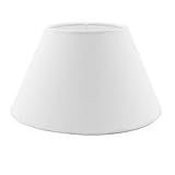 Cúpula De Abajur Pequena Cônica 14cm X 09cm X 22cm Tecido Algodão Revestimento Em Acetato Encaixe Importado 4 1cm Branco 